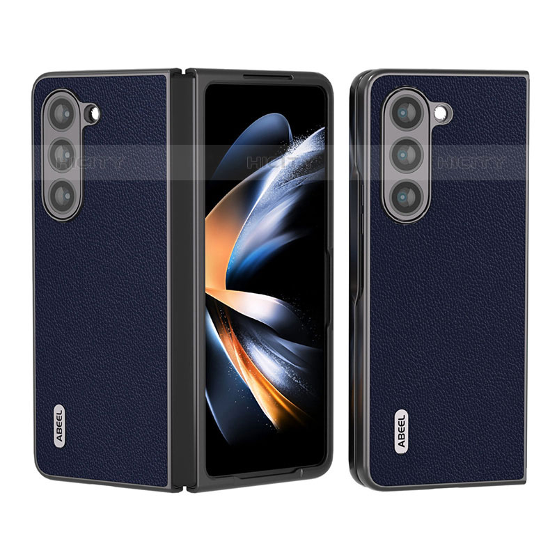 Funda Bumper Lujo Cuero y Plastico Mate Carcasa AD8 para Samsung Galaxy Z Fold5 5G