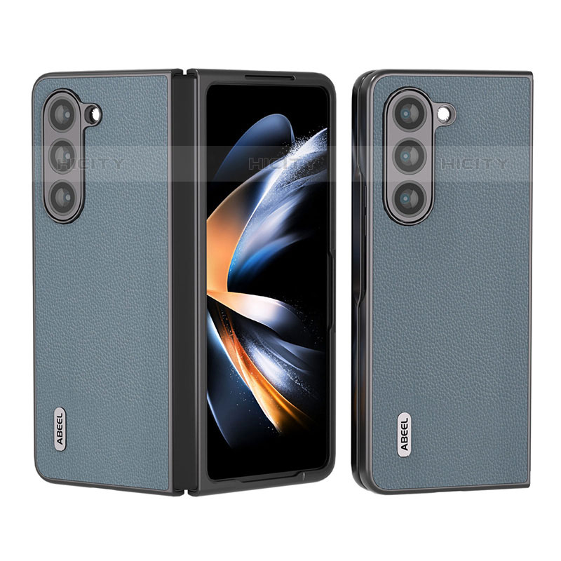 Funda Bumper Lujo Cuero y Plastico Mate Carcasa AD8 para Samsung Galaxy Z Fold5 5G