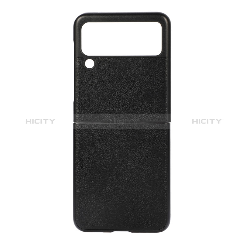 Funda Bumper Lujo Cuero y Plastico Mate Carcasa B01 para Samsung Galaxy Z Flip3 5G