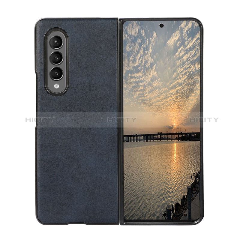 Funda Bumper Lujo Cuero y Plastico Mate Carcasa B01 para Samsung Galaxy Z Fold3 5G