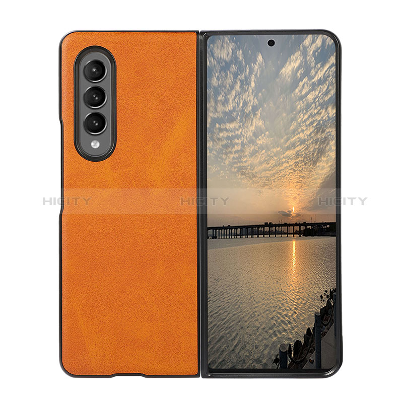 Funda Bumper Lujo Cuero y Plastico Mate Carcasa B01 para Samsung Galaxy Z Fold3 5G