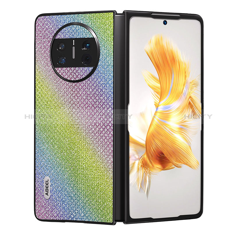 Funda Bumper Lujo Cuero y Plastico Mate Carcasa B01H para Huawei Mate X3