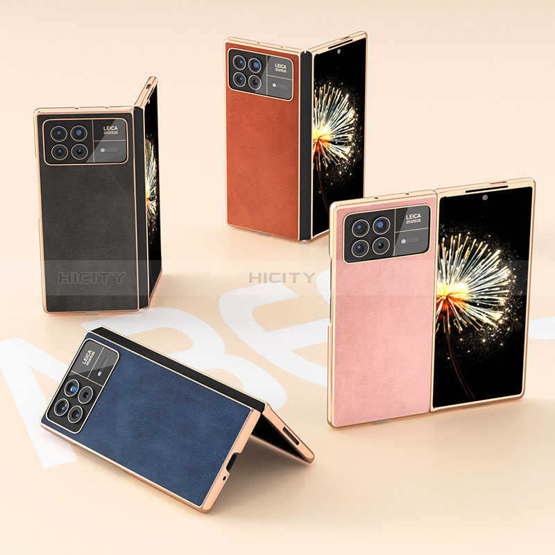 Funda Bumper Lujo Cuero y Plastico Mate Carcasa B01H para Xiaomi Mix Fold 3 5G