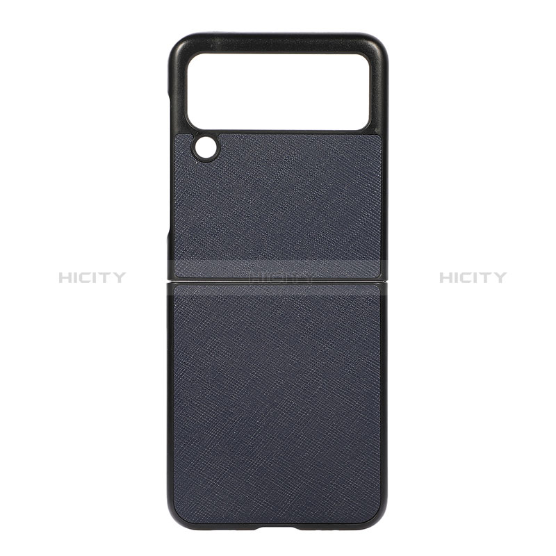 Funda Bumper Lujo Cuero y Plastico Mate Carcasa B02 para Samsung Galaxy Z Flip3 5G