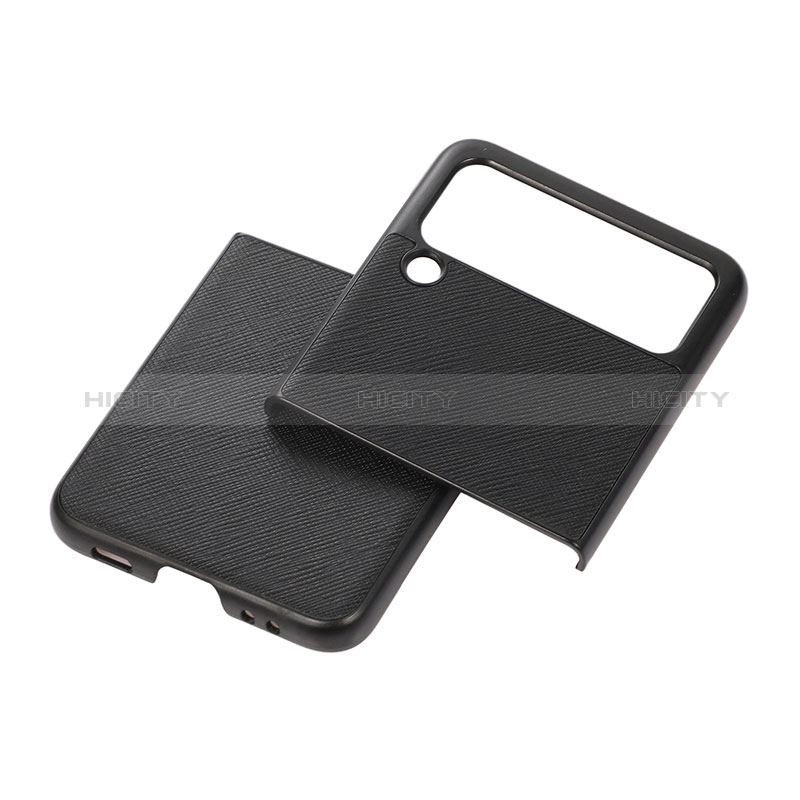 Funda Bumper Lujo Cuero y Plastico Mate Carcasa B02 para Samsung Galaxy Z Flip3 5G