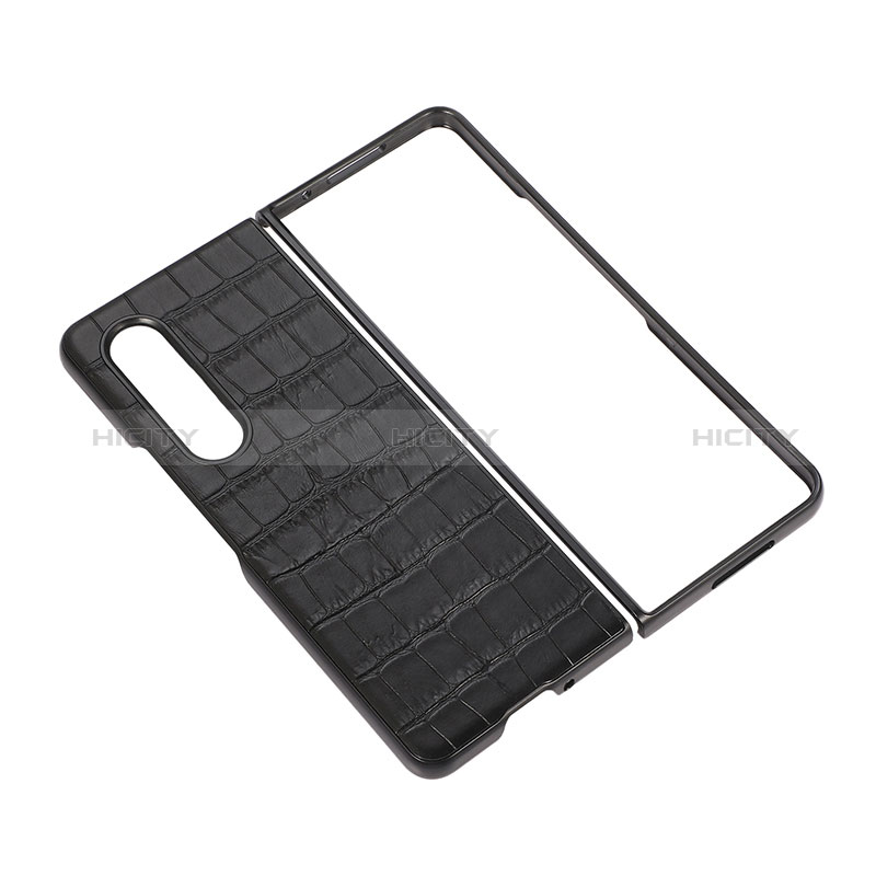 Funda Bumper Lujo Cuero y Plastico Mate Carcasa B02 para Samsung Galaxy Z Fold3 5G