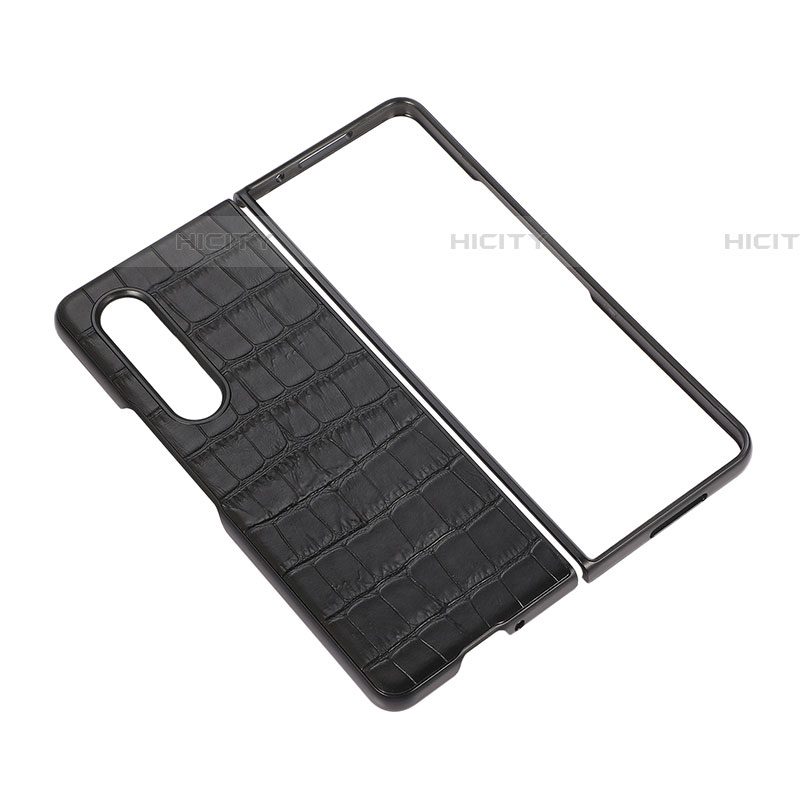 Funda Bumper Lujo Cuero y Plastico Mate Carcasa B02 para Samsung Galaxy Z Fold4 5G