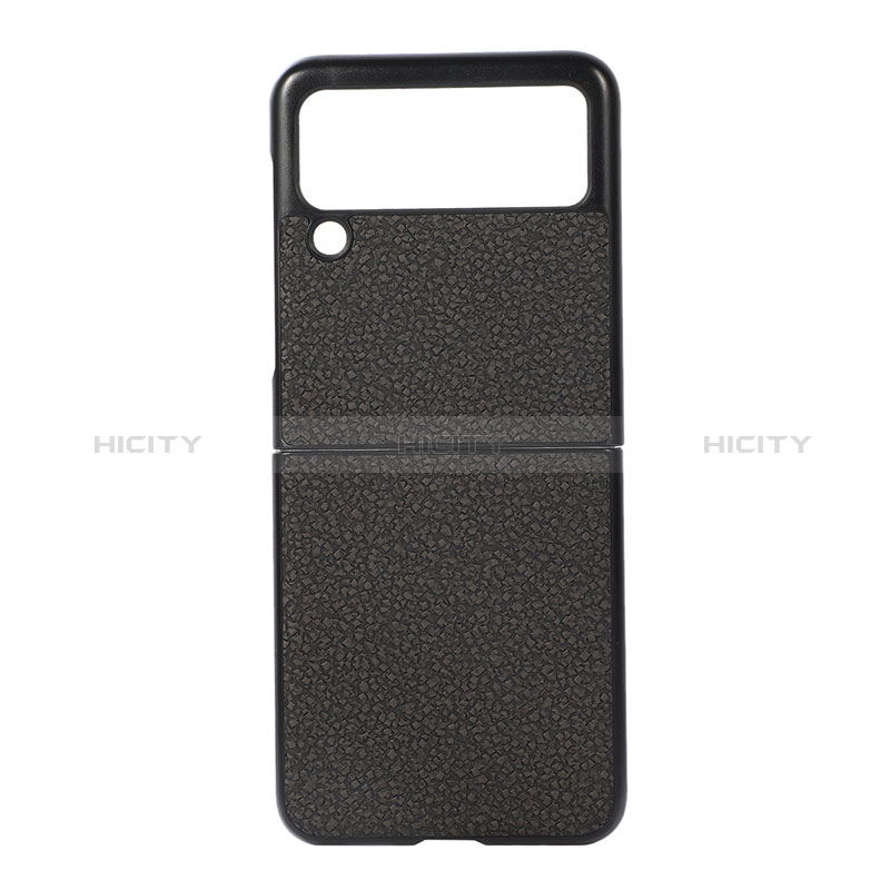 Funda Bumper Lujo Cuero y Plastico Mate Carcasa B03 para Samsung Galaxy Z Flip3 5G