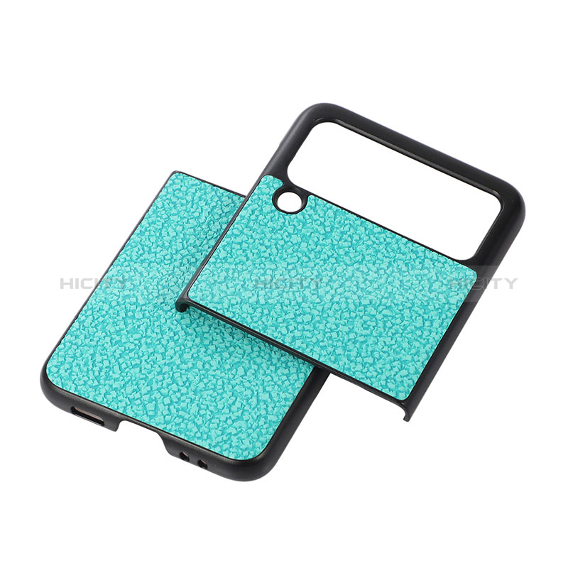 Funda Bumper Lujo Cuero y Plastico Mate Carcasa B03 para Samsung Galaxy Z Flip3 5G