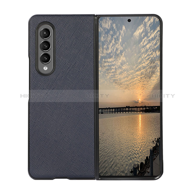 Funda Bumper Lujo Cuero y Plastico Mate Carcasa B03 para Samsung Galaxy Z Fold3 5G