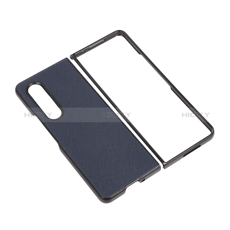 Funda Bumper Lujo Cuero y Plastico Mate Carcasa B03 para Samsung Galaxy Z Fold3 5G