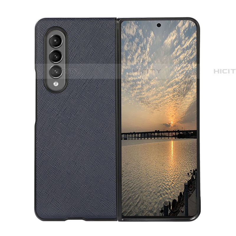 Funda Bumper Lujo Cuero y Plastico Mate Carcasa B03 para Samsung Galaxy Z Fold4 5G