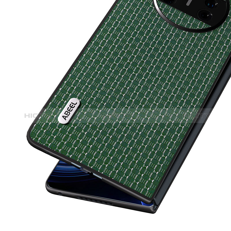 Funda Bumper Lujo Cuero y Plastico Mate Carcasa B03H para Huawei Mate X3