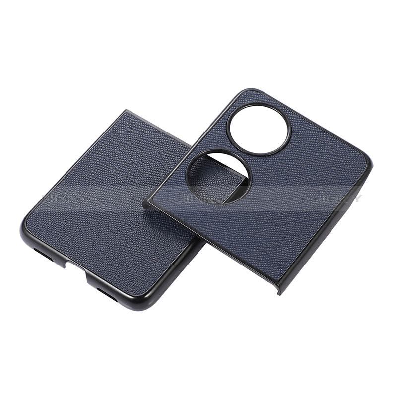 Funda Bumper Lujo Cuero y Plastico Mate Carcasa B03H para Huawei Pocket S