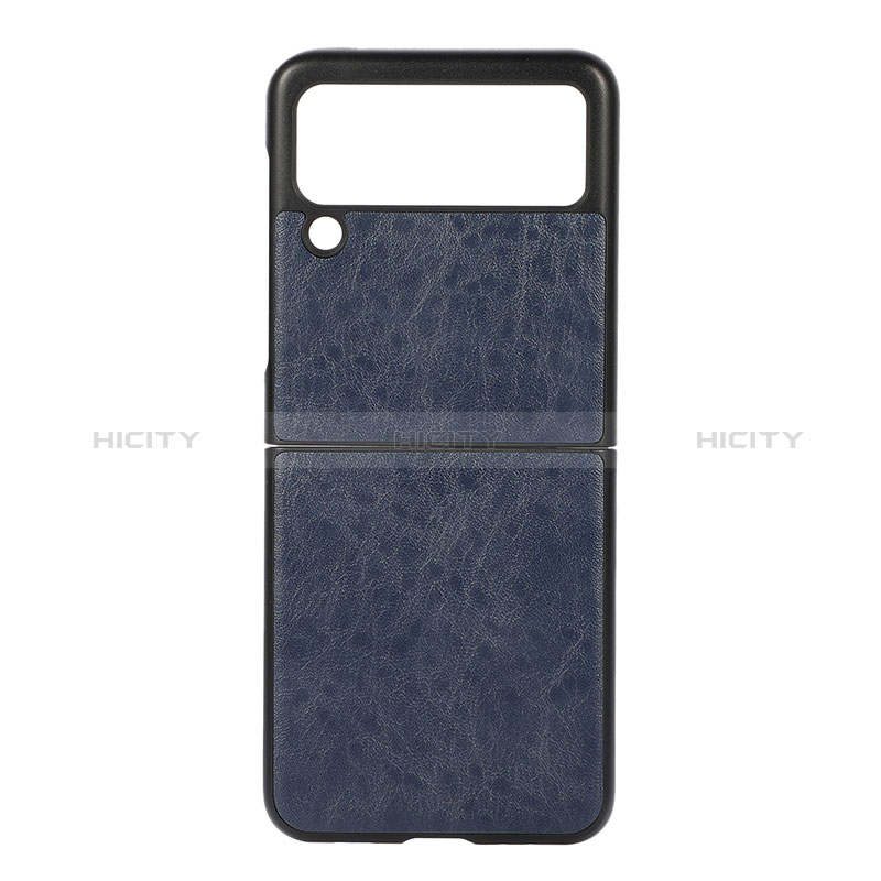 Funda Bumper Lujo Cuero y Plastico Mate Carcasa B04 para Samsung Galaxy Z Flip3 5G