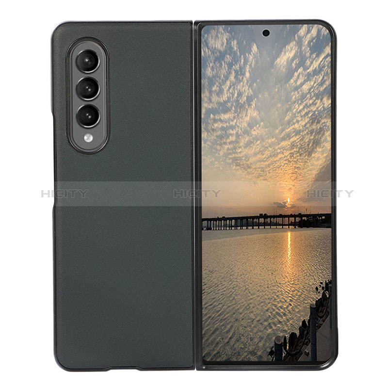 Funda Bumper Lujo Cuero y Plastico Mate Carcasa B04 para Samsung Galaxy Z Fold3 5G