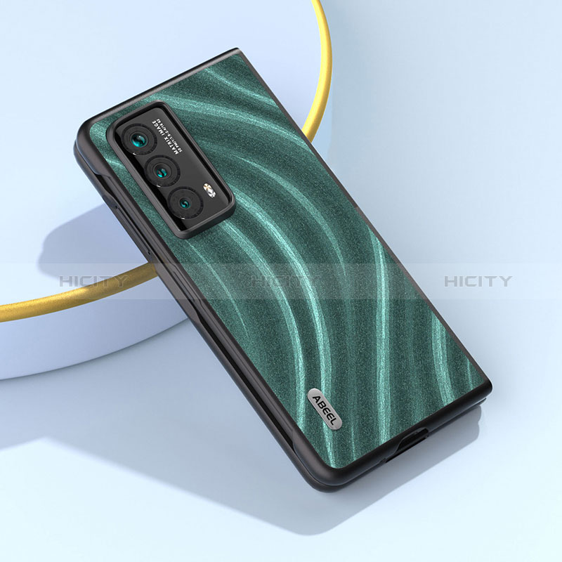 Funda Bumper Lujo Cuero y Plastico Mate Carcasa B04H para Huawei Honor Magic Vs2 5G Verde