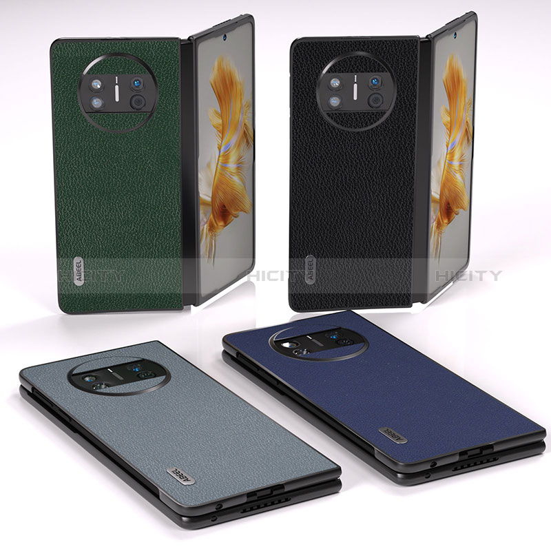 Funda Bumper Lujo Cuero y Plastico Mate Carcasa B04H para Huawei Mate X3