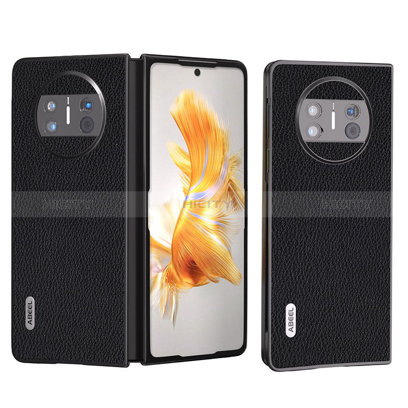 Funda Bumper Lujo Cuero y Plastico Mate Carcasa B04H para Huawei Mate X5