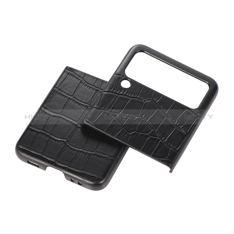 Funda Bumper Lujo Cuero y Plastico Mate Carcasa B05 para Samsung Galaxy Z Flip3 5G