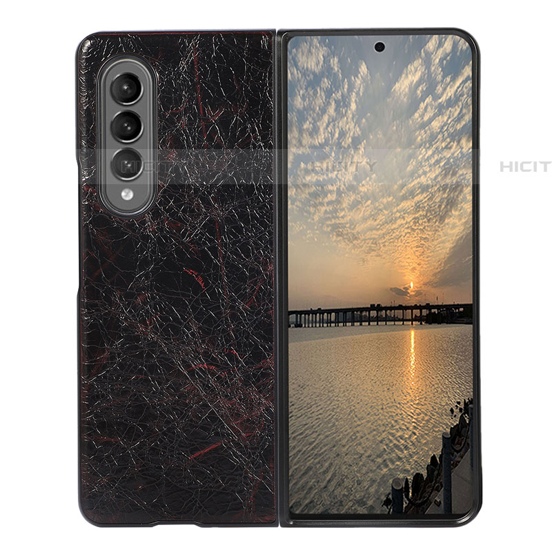 Funda Bumper Lujo Cuero y Plastico Mate Carcasa B05 para Samsung Galaxy Z Fold4 5G