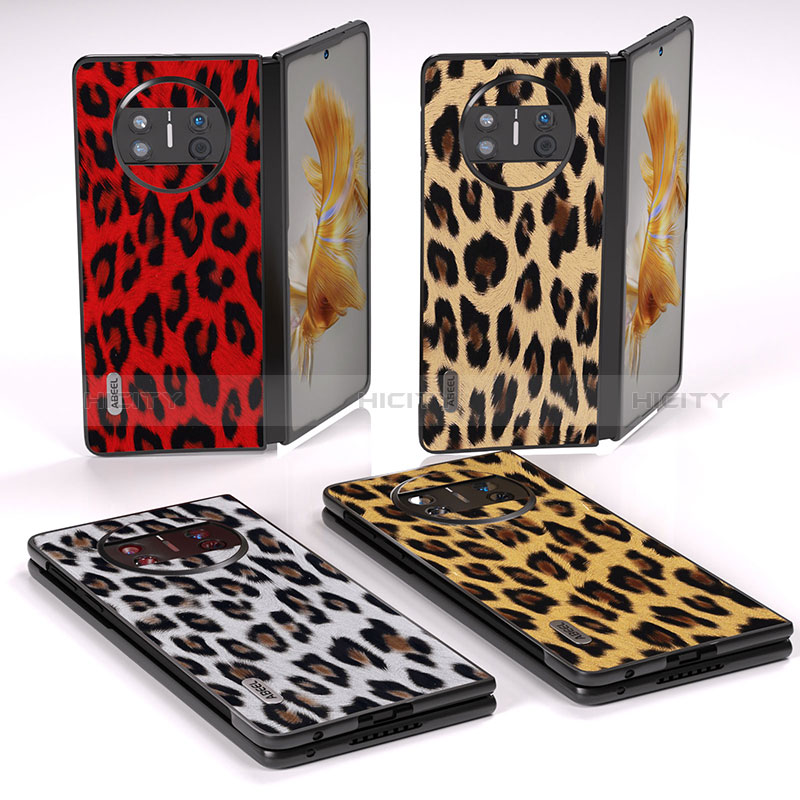 Funda Bumper Lujo Cuero y Plastico Mate Carcasa B05H para Huawei Mate X3