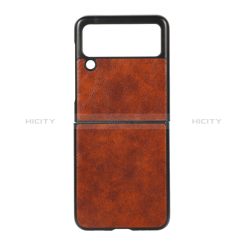 Funda Bumper Lujo Cuero y Plastico Mate Carcasa B06 para Samsung Galaxy Z Flip3 5G