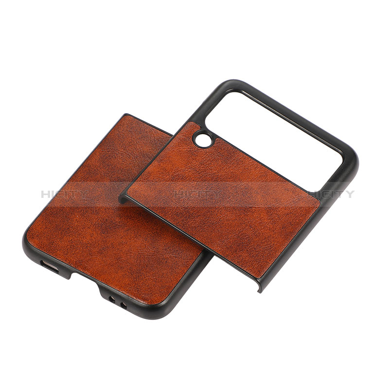 Funda Bumper Lujo Cuero y Plastico Mate Carcasa B06 para Samsung Galaxy Z Flip3 5G