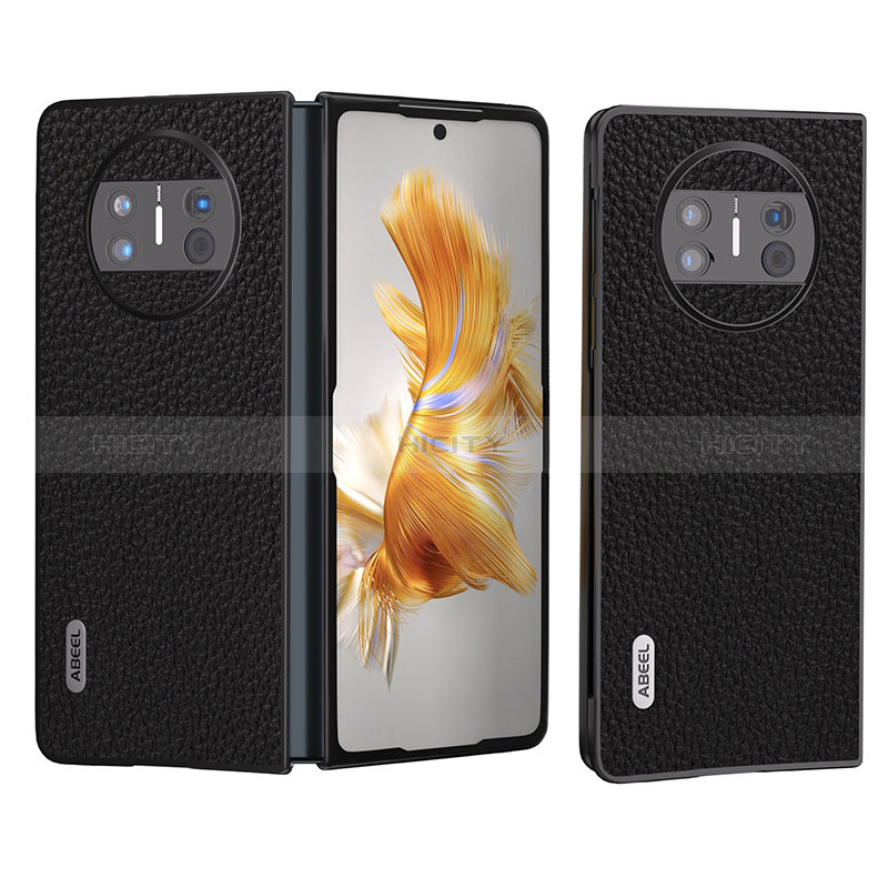 Funda Bumper Lujo Cuero y Plastico Mate Carcasa B06H para Huawei Mate X3