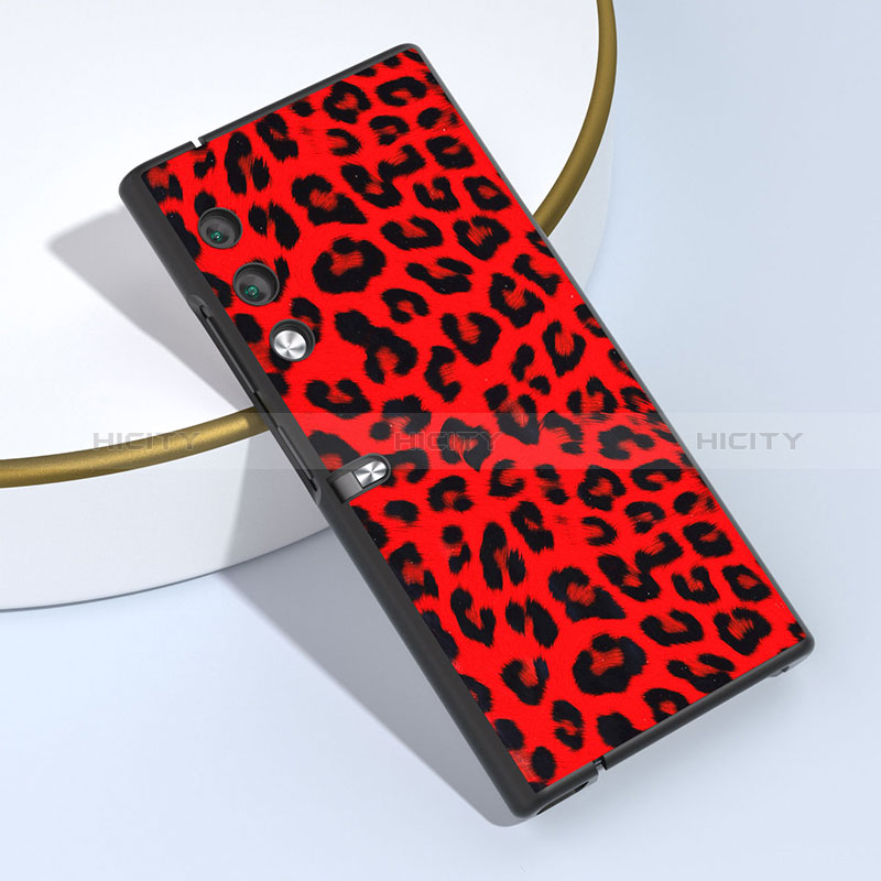 Funda Bumper Lujo Cuero y Plastico Mate Carcasa B07H para Huawei Honor V Purse 5G Rojo