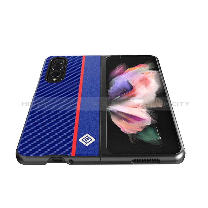 Funda Bumper Lujo Cuero y Plastico Mate Carcasa B08 para Samsung Galaxy Z Fold3 5G