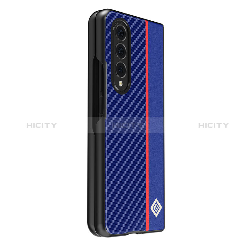 Funda Bumper Lujo Cuero y Plastico Mate Carcasa B08 para Samsung Galaxy Z Fold3 5G