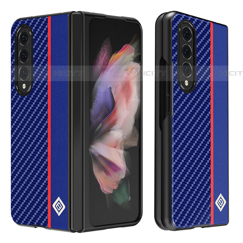 Funda Bumper Lujo Cuero y Plastico Mate Carcasa B08 para Samsung Galaxy Z Fold4 5G