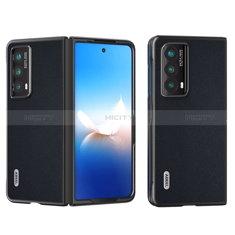 Funda Bumper Lujo Cuero y Plastico Mate Carcasa B10H para Huawei Honor Magic Vs2 5G Azul