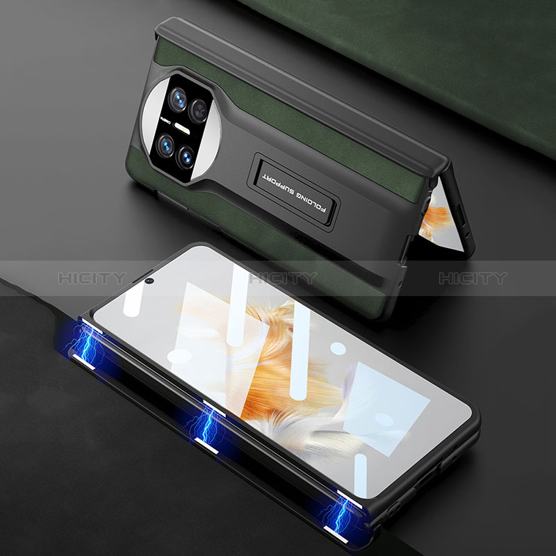 Funda Bumper Lujo Cuero y Plastico Mate Carcasa B10H para Huawei Mate X3