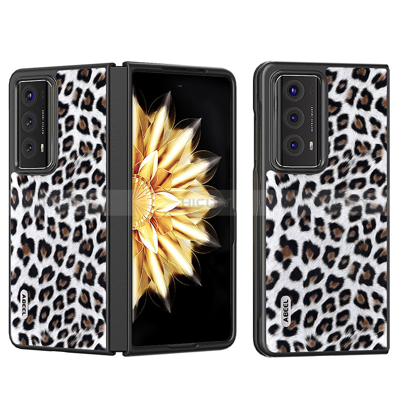 Funda Bumper Lujo Cuero y Plastico Mate Carcasa BH1 para Huawei Honor Magic V2 Ultimate 5G