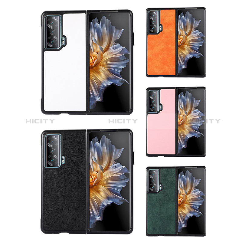 Funda Bumper Lujo Cuero y Plastico Mate Carcasa BH1 para Huawei Honor Magic Vs 5G