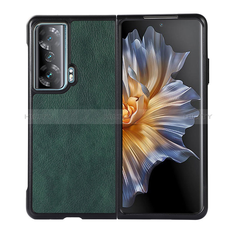 Funda Bumper Lujo Cuero y Plastico Mate Carcasa BH1 para Huawei Honor Magic Vs 5G Verde