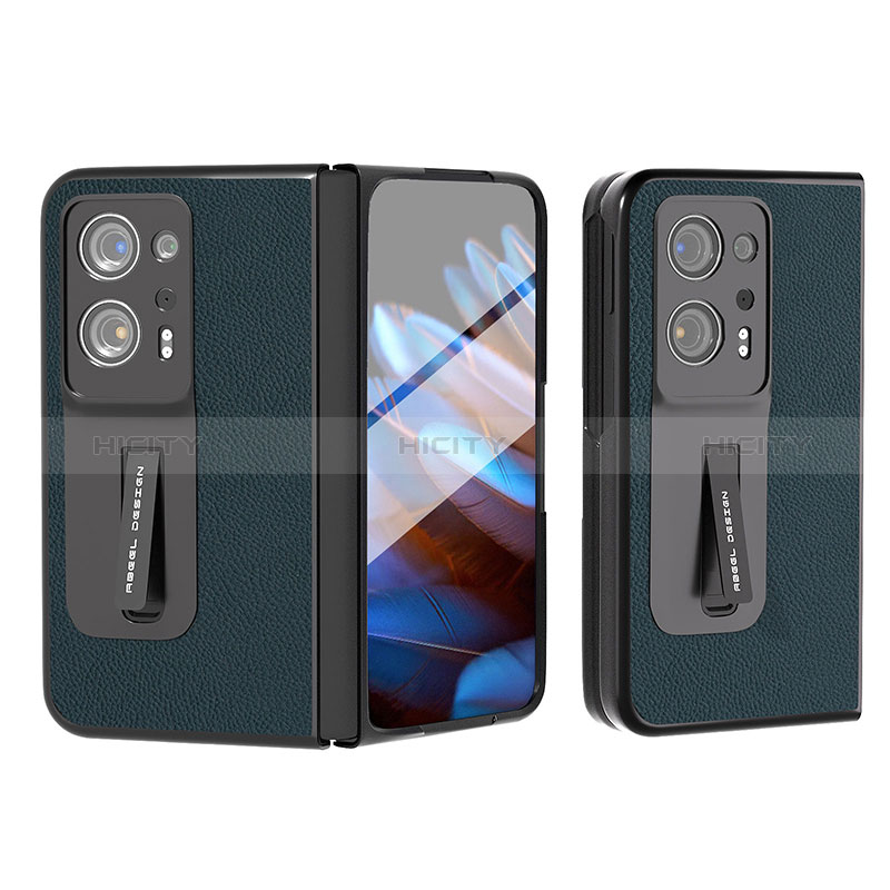 Funda Bumper Lujo Cuero y Plastico Mate Carcasa BH10 para Oppo Find N2 5G