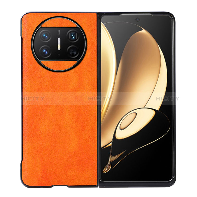 Funda Bumper Lujo Cuero y Plastico Mate Carcasa BH3 para Huawei Mate X3