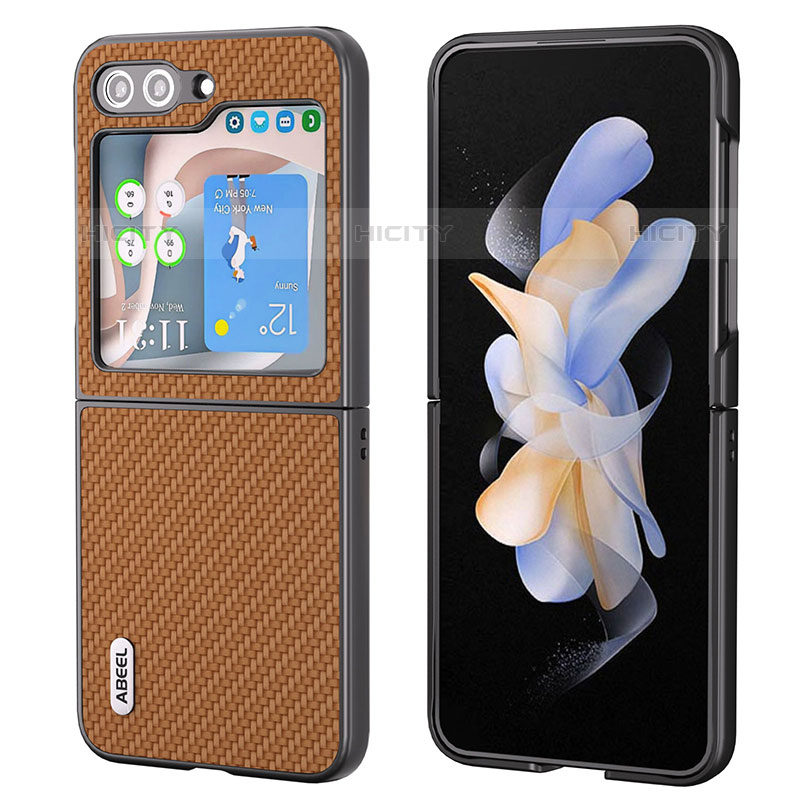 Funda Bumper Lujo Cuero y Plastico Mate Carcasa BH3 para Samsung Galaxy Z Flip5 5G