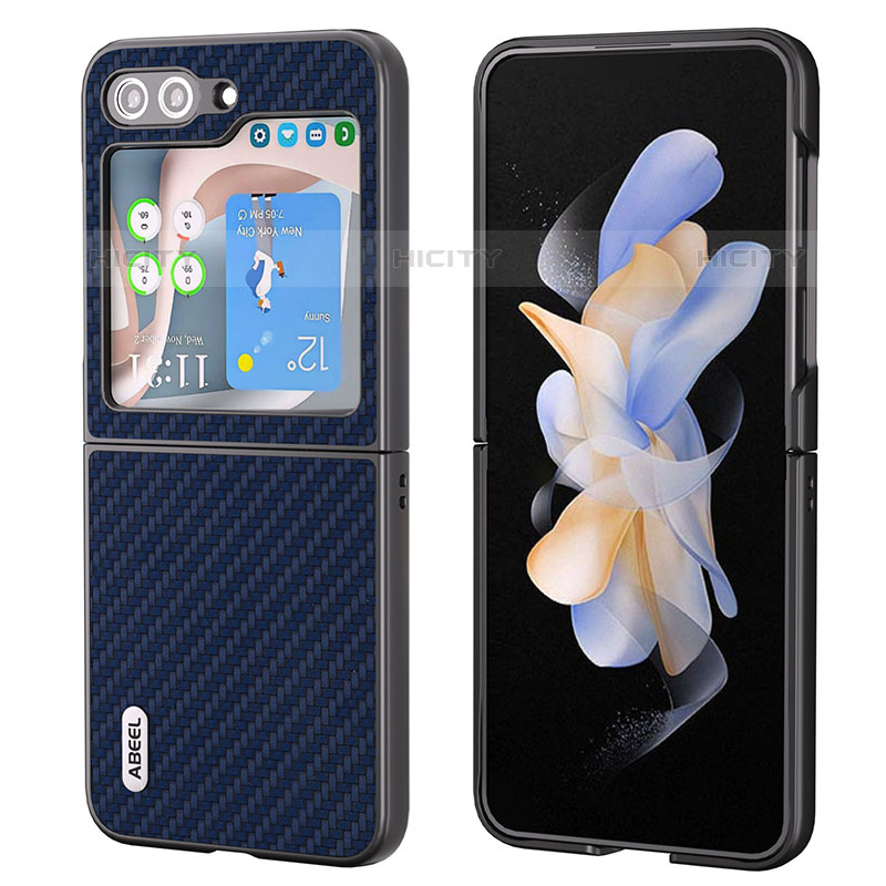 Funda Bumper Lujo Cuero y Plastico Mate Carcasa BH3 para Samsung Galaxy Z Flip5 5G