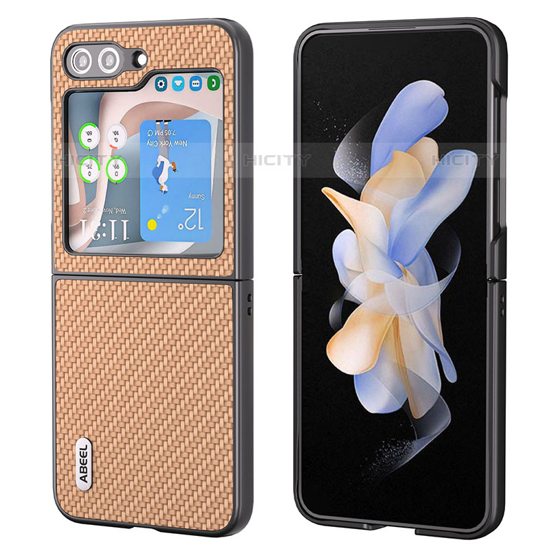 Funda Bumper Lujo Cuero y Plastico Mate Carcasa BH3 para Samsung Galaxy Z Flip5 5G