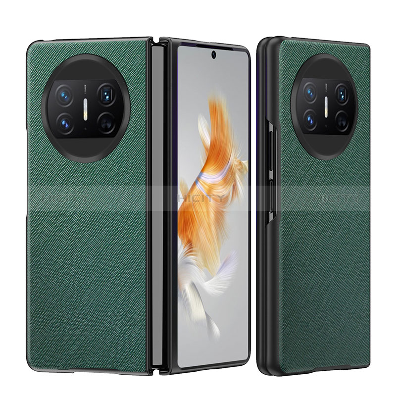 Funda Bumper Lujo Cuero y Plastico Mate Carcasa BH4 para Huawei Mate X3 Verde