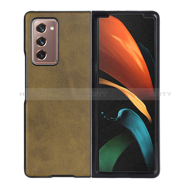 Funda Bumper Lujo Cuero y Plastico Mate Carcasa BH4 para Samsung Galaxy Z Fold2 5G