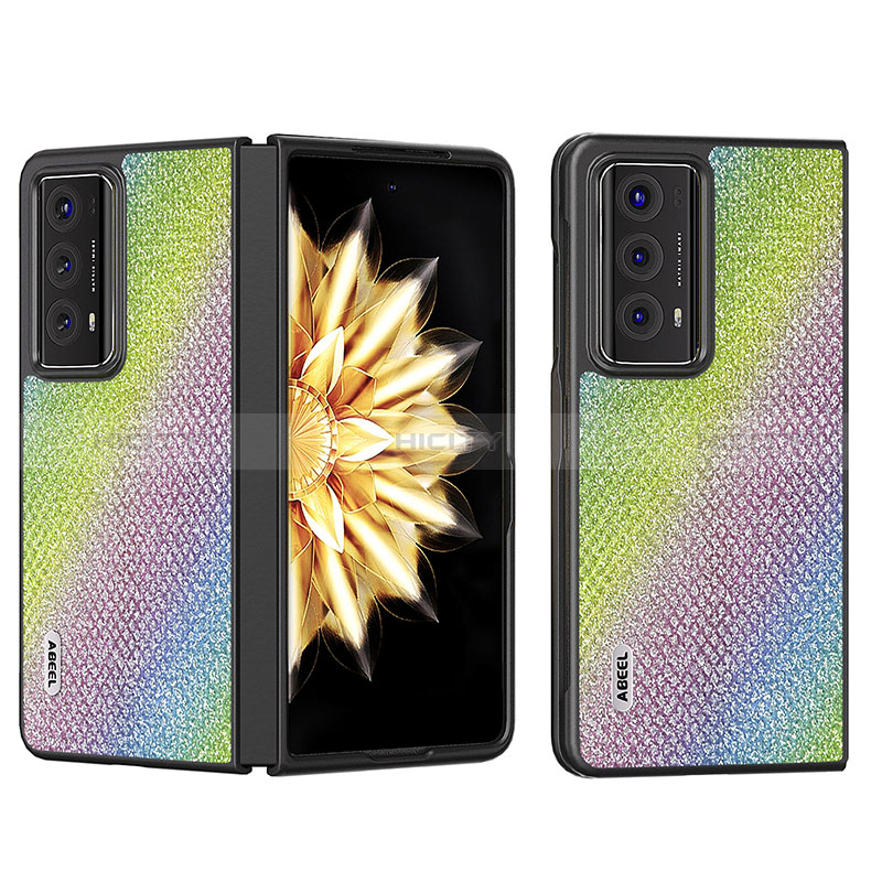 Funda Bumper Lujo Cuero y Plastico Mate Carcasa BH5 para Huawei Honor Magic V2 Ultimate 5G