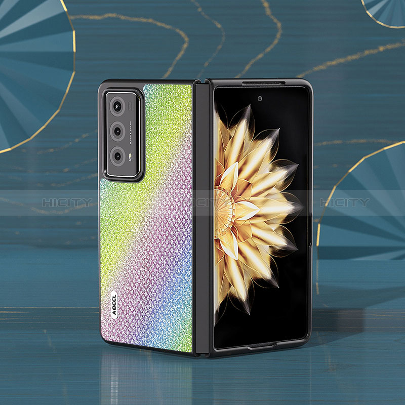 Funda Bumper Lujo Cuero y Plastico Mate Carcasa BH5 para Huawei Honor Magic V2 Ultimate 5G