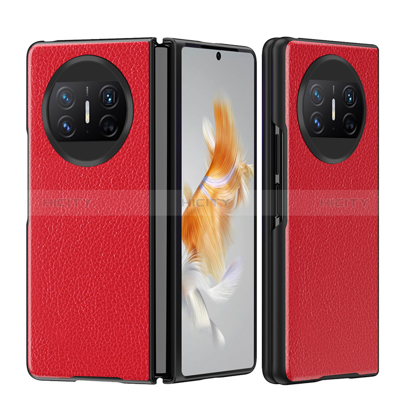 Funda Bumper Lujo Cuero y Plastico Mate Carcasa BH5 para Huawei Mate X3