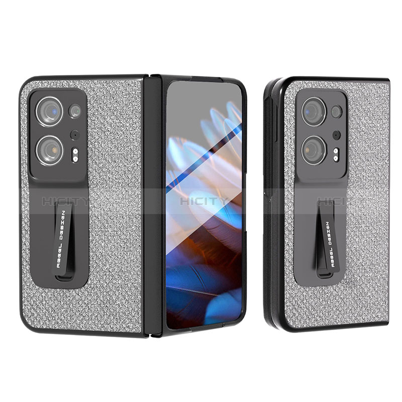 Funda Bumper Lujo Cuero y Plastico Mate Carcasa BH6 para Oppo Find N2 5G