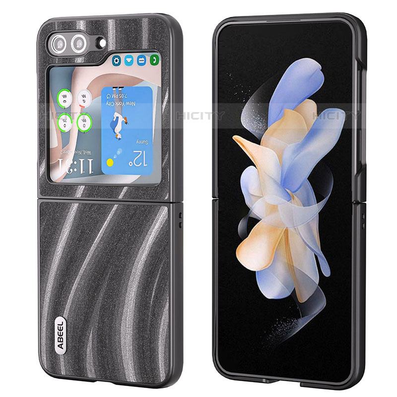 Funda Bumper Lujo Cuero y Plastico Mate Carcasa BH6 para Samsung Galaxy Z Flip5 5G